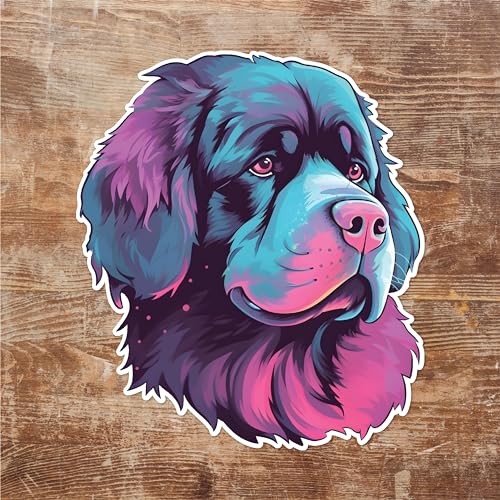 Image of Yoonek Graphics Newfoundland Dog Vinyl Decal Sticker for Car, Laptop, Tumbler, More. #009779-8