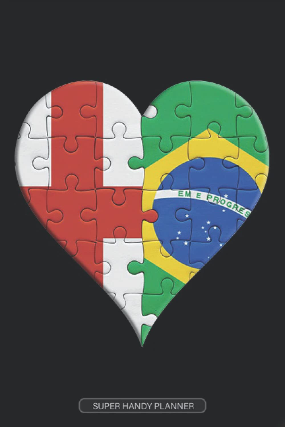 Planner: English Brazilian Flag United Heart Jigsaw Puzzle Flags Of England Brazil
