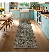 Hazo Haus Floral 2x6 Kitchen Runners - Boho Runner Rug for Hallway Bathroom Laundry Room Bedroom ...