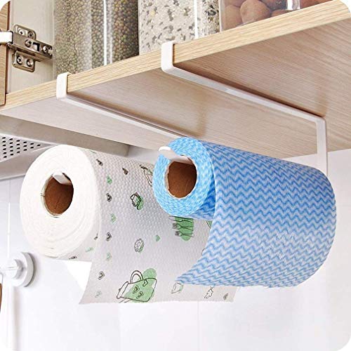 euwanyu Kitchen Paper Roll Trivets Towel Cabinet Napkins Storage Rack Holder, White, 2710cm