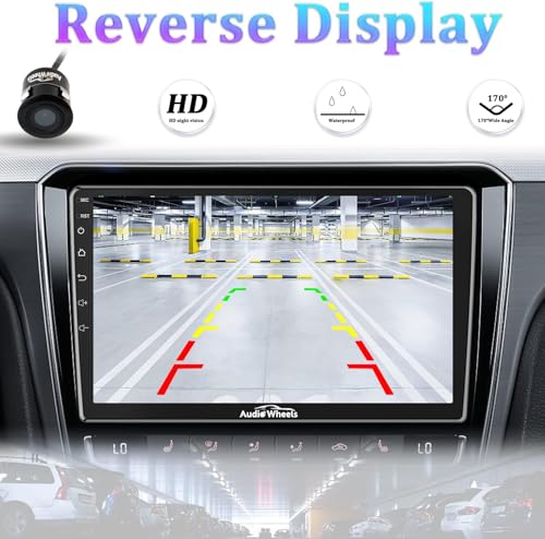 Image of Audio Wheels 10-Inch 1280P HD Smart Car Display | CarPlay & Auto Support | TS-9 Processor | 2GB RAM, 32GB ROM | 13 Multimedia BT Player + AHD Camera Included