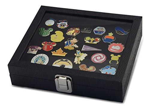 Hobbymaster Pin Collector's Compact Display Case for Disney, Hard Rock, Olympic, Political Campaign & Other Collectible pins, Holds 20-50 pins (Blue)