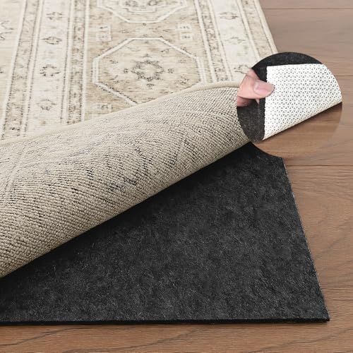 Deep Dream 1/4″ Thick Felt and Natural Rubber Backing Rug Pad – Non Slip Carpet Gripper for 2 x 10 Ft Area Rugs – Protective Cushioned Pads for All Floors