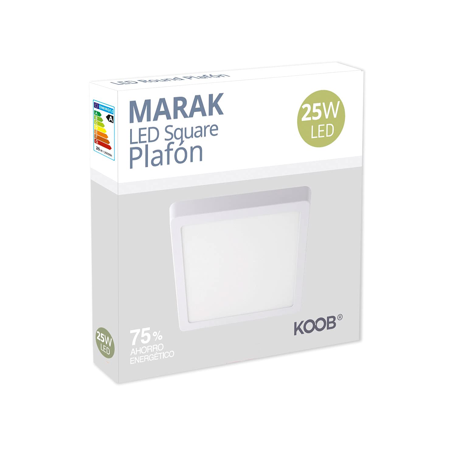 ledbox Plafón Led MARAK 25W, superficie, Blanco neutro