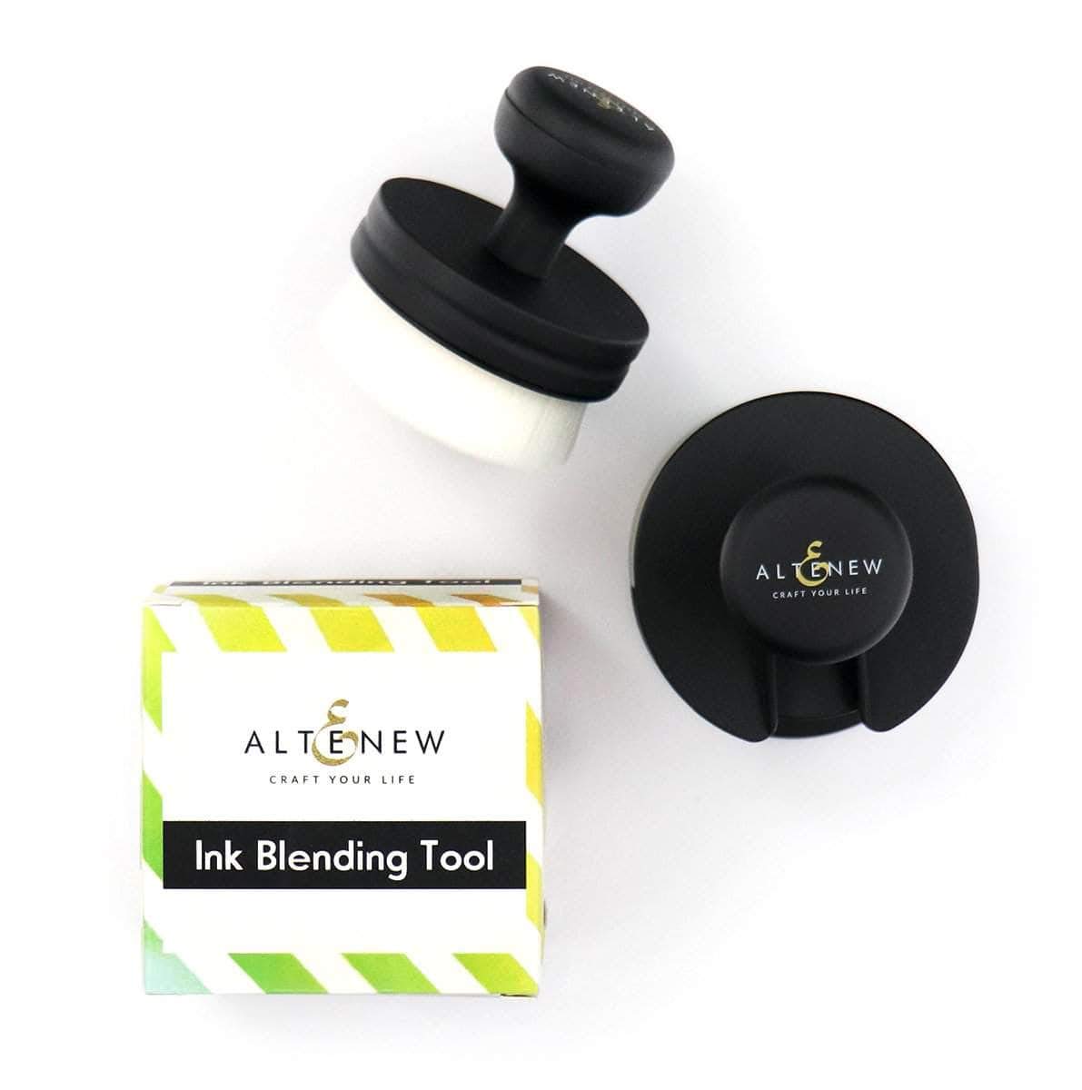 AltenewLarge Ink Blending Tool, Ergonomic Handles, Soft White Bristles, Blending Brush, Sponge for Inking, Card Making, Scrapbooking