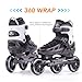 PAPAISON Adult Adjustable Inline Skates for Men Women with 3 100mm Wheels, Outdoor Blades Female Male Fitness Speed Racing Skates, Roller Skates for Teens Boys Girls