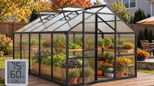 WUKHG 8×10 FT Aluminum Greenhouse