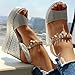 Imagen de riou Sandalias Mujer Plataforma Esparto Verano Casual Alpargatas de Cuña Plateau Moda Punta Abierta Boca de pez Comercio Exterior Sandalias de Estilo Romano