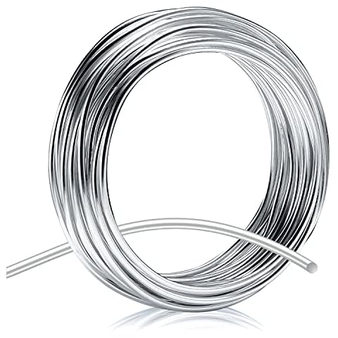 Aluminum Wire Silver 9 Gauge(3.0 mm) 32.8 Ft (10 M) KSVZS Anodized Bendable Metal Wire for DIY Floral Wire Cover