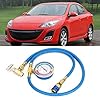 Refrigerant Recharge Hose, Akozon R134A Recharge Measuring Hose Can Tap Gauge Refrigerant Charging Pipe Gas Can Fitting Pipe for R134A R12R22 #4