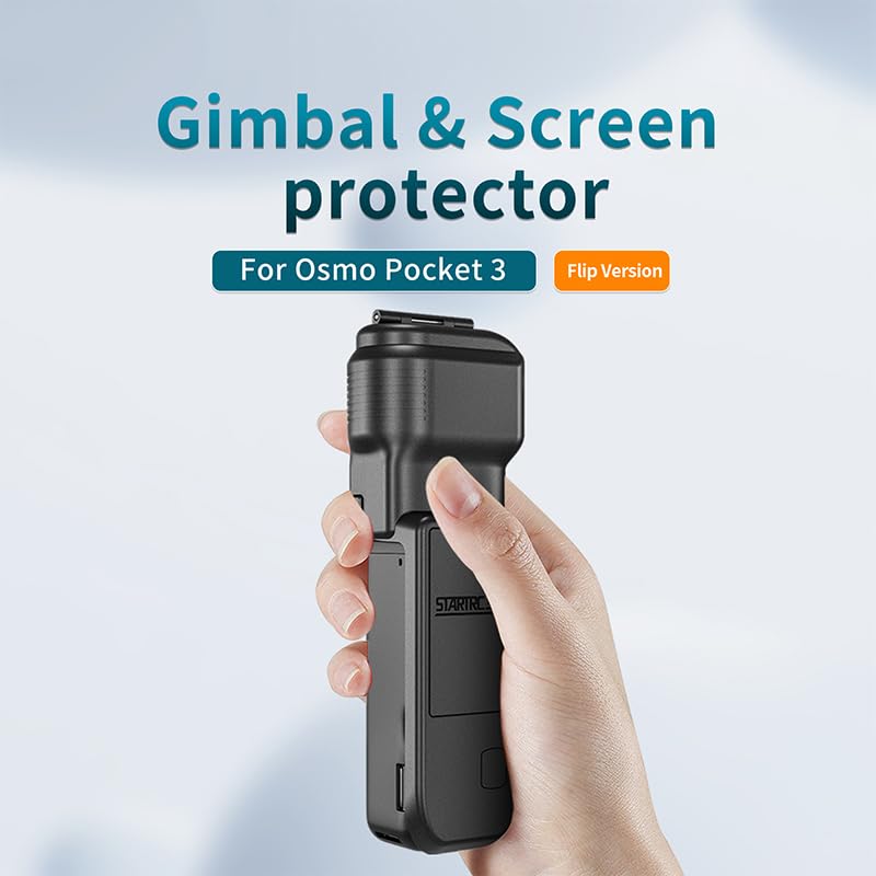 Levigo Screen Protector Camera Lens Caps for DJI Osmo Pocket 3, Gimbal Lens Protective Cover Gimbal Camera Lens Screen 2-in-1 Accessories Protective Cover