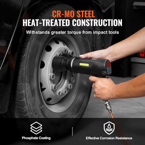Image of VEVOR Axle Nut Impact Socket Set - 3 /4 inch Drive 6-Point 8-Piece SAE Spindle Nut Socket CR-MO Heat Treated Large Socket Set with Storage Case for Auto Repair, Removing or Installing Axle Nuts