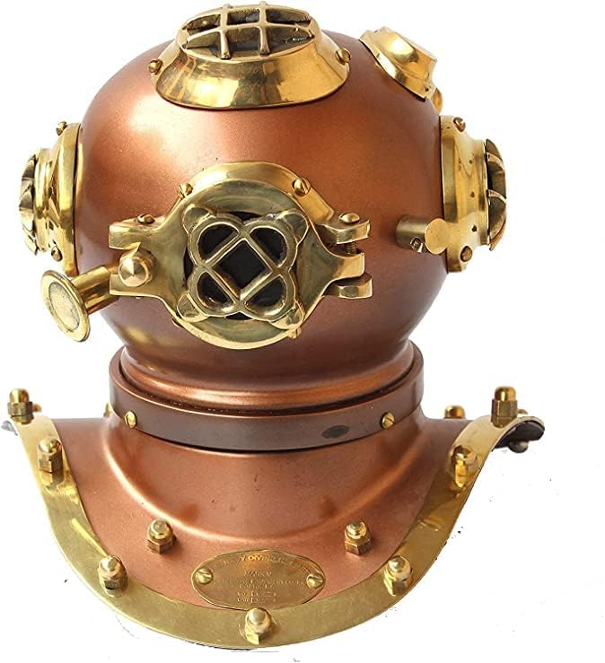 ARTIZANSTORE Vintage Handmade Marine Divers Diving Helmet Mini Navy Christmas Copper Finish