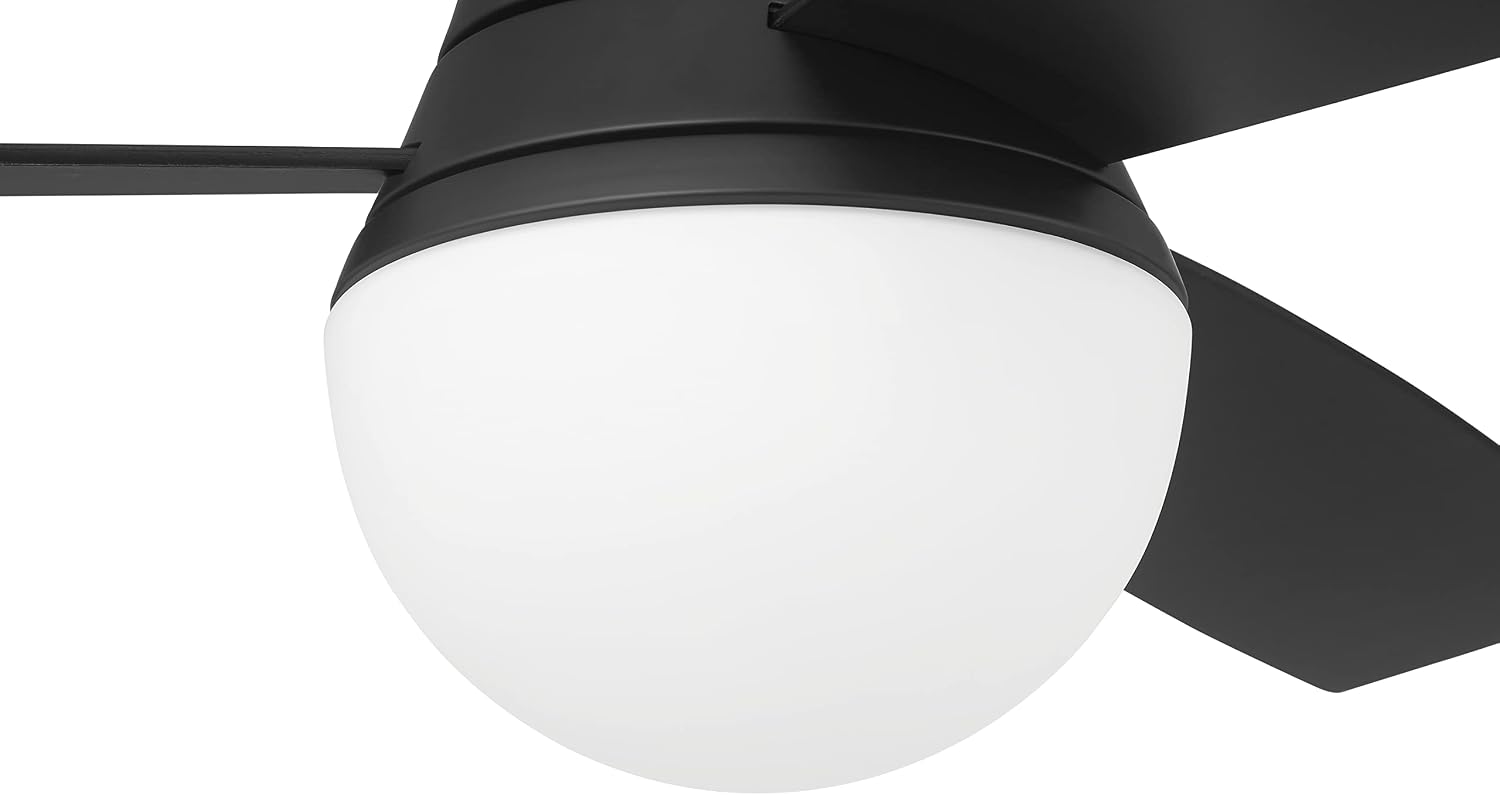 Craftmade DBK52FB3 Daybreak 52" Hugger with LED Lights and Remote, Flat Black