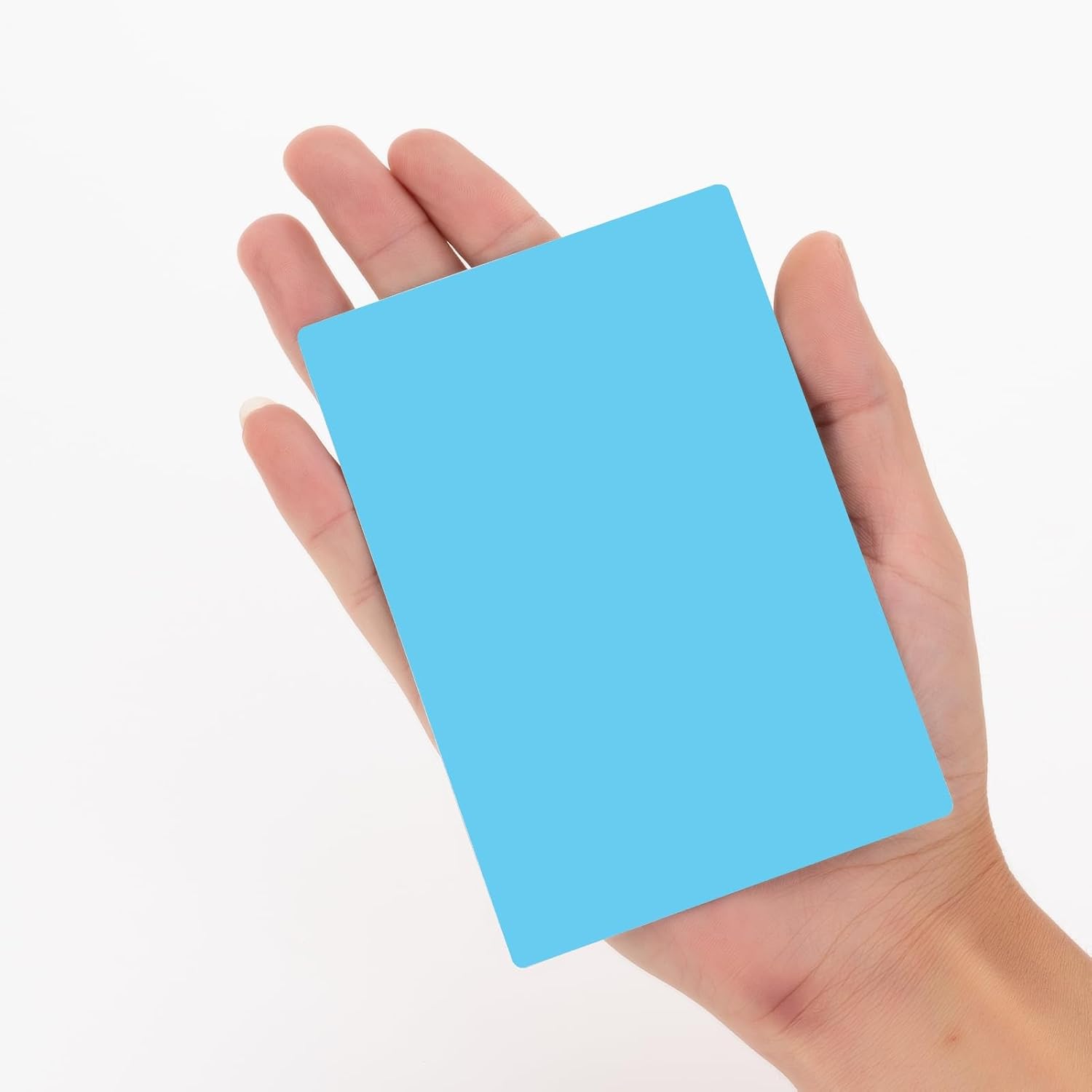 Dry Erase Big Magnetic Labels (4.8x3.2,Pack of 20),Large Write On Magnets Name Plates Sticker,Waterproof/Reusable for Refrigerator&Lockers&Whiteboard&Cabinet(Blue) 4.8X3.2" Blue 20pcs