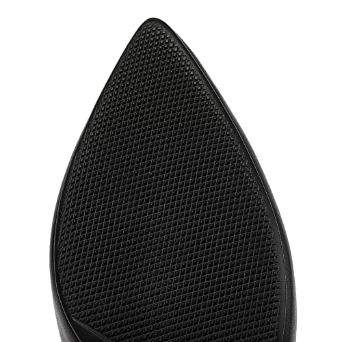 ANUFER Women's Full Genuine Leather 5CM/7CM/9CM High Heels Elegant Pointed Toe Pumps Office Work Shoes2