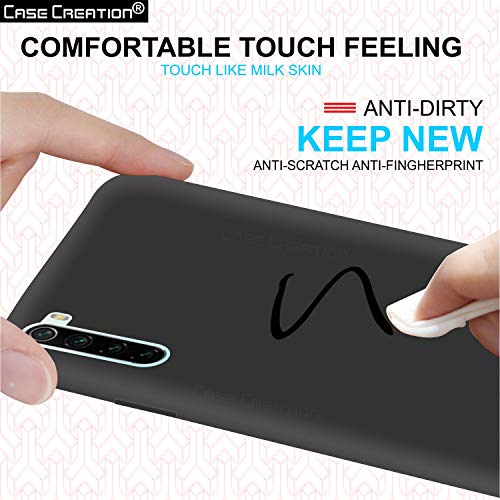 Image of Case Creation Luxurious OG Series for Xiaomi Redmi Note8 Pro Case Cover,Anti-Dirty Slim Case Frosted Matte Cute Candy TPU Raised Bezel (Splash of Color) Back Cover for Redmi Note 8 Pro -Black