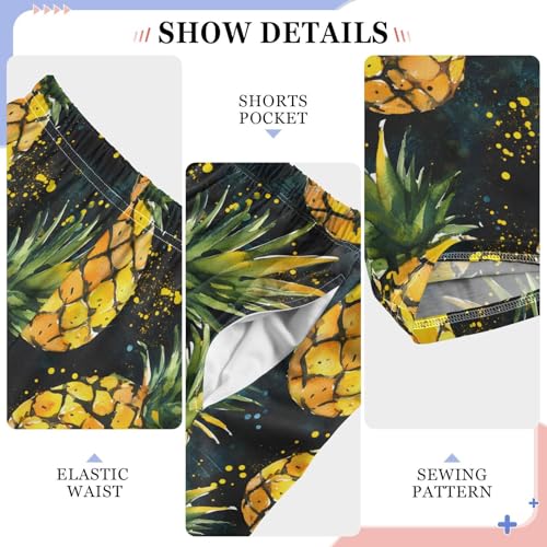 Pajama Pants Pineapples Pattern PJ Bottoms Sleepwear Lounge Sleep Pant with Pockets4