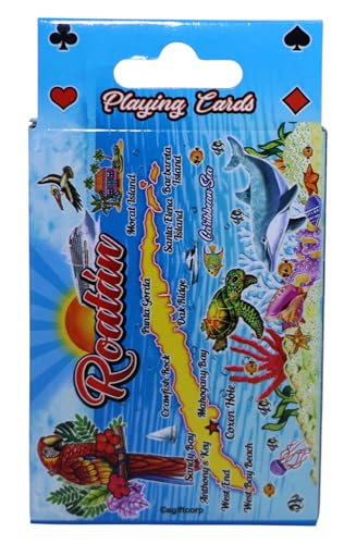 Naipes Souvenir Map Roatán Honduras tamaño póker