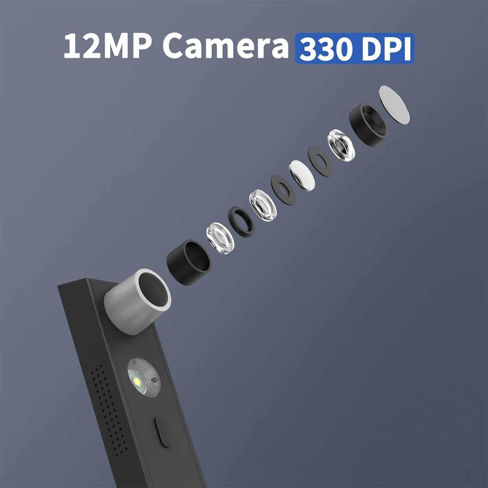 Escáner De Documentos Portátil 1200 Pro, Cámara De Documentos Plegable De 12 MP, Escaneo Rápido 1 S/página Y Tamaño De Captura A4, Móvil Fácil De Usar Y Apto Para Viajes, Para Educación Y Conferencias