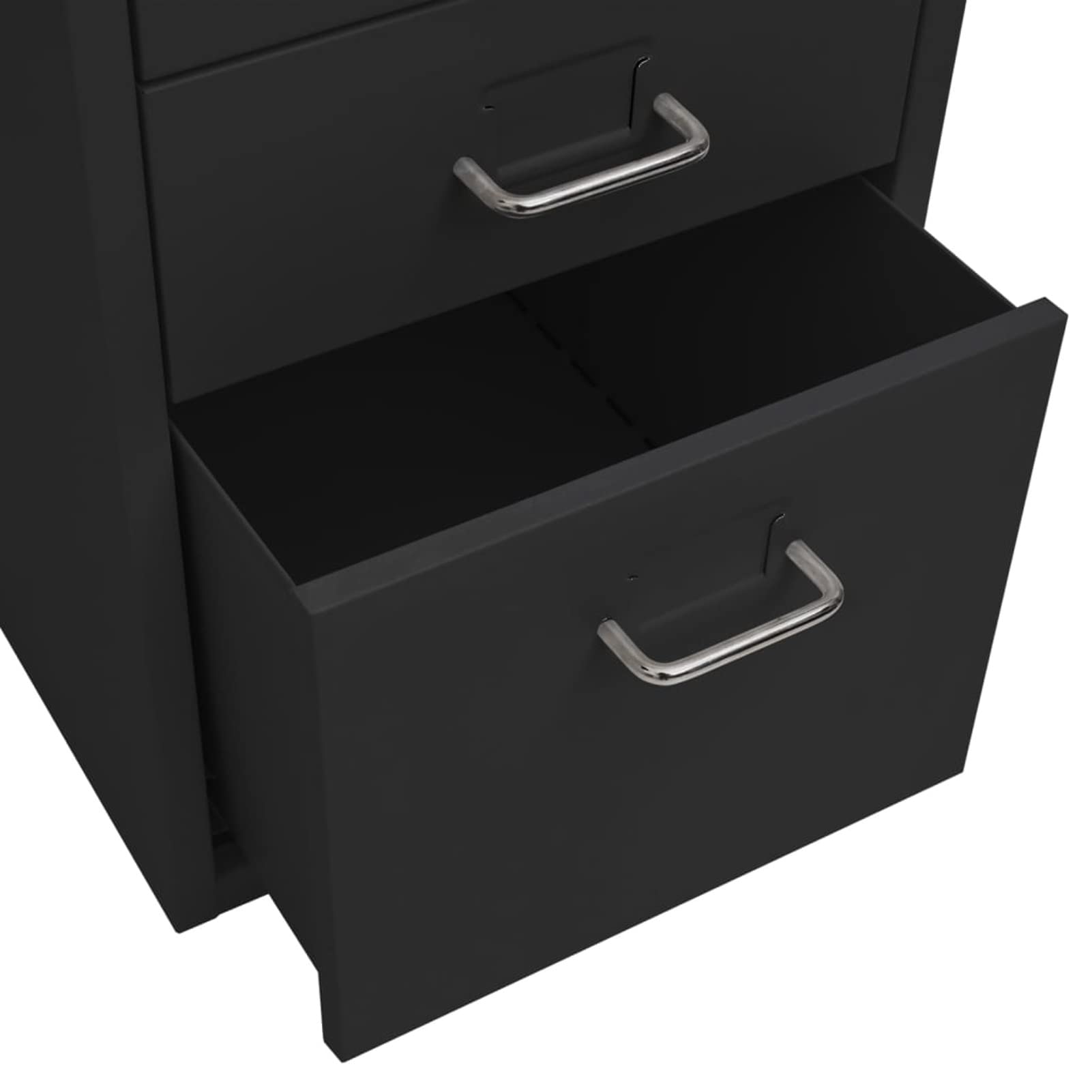 LAPOOH Schedario Mobile Nero 28x41x69 cm in Metallo,Schedario,Schedario da Ufficio,Mobiletto per Documenti(SPU:335914)