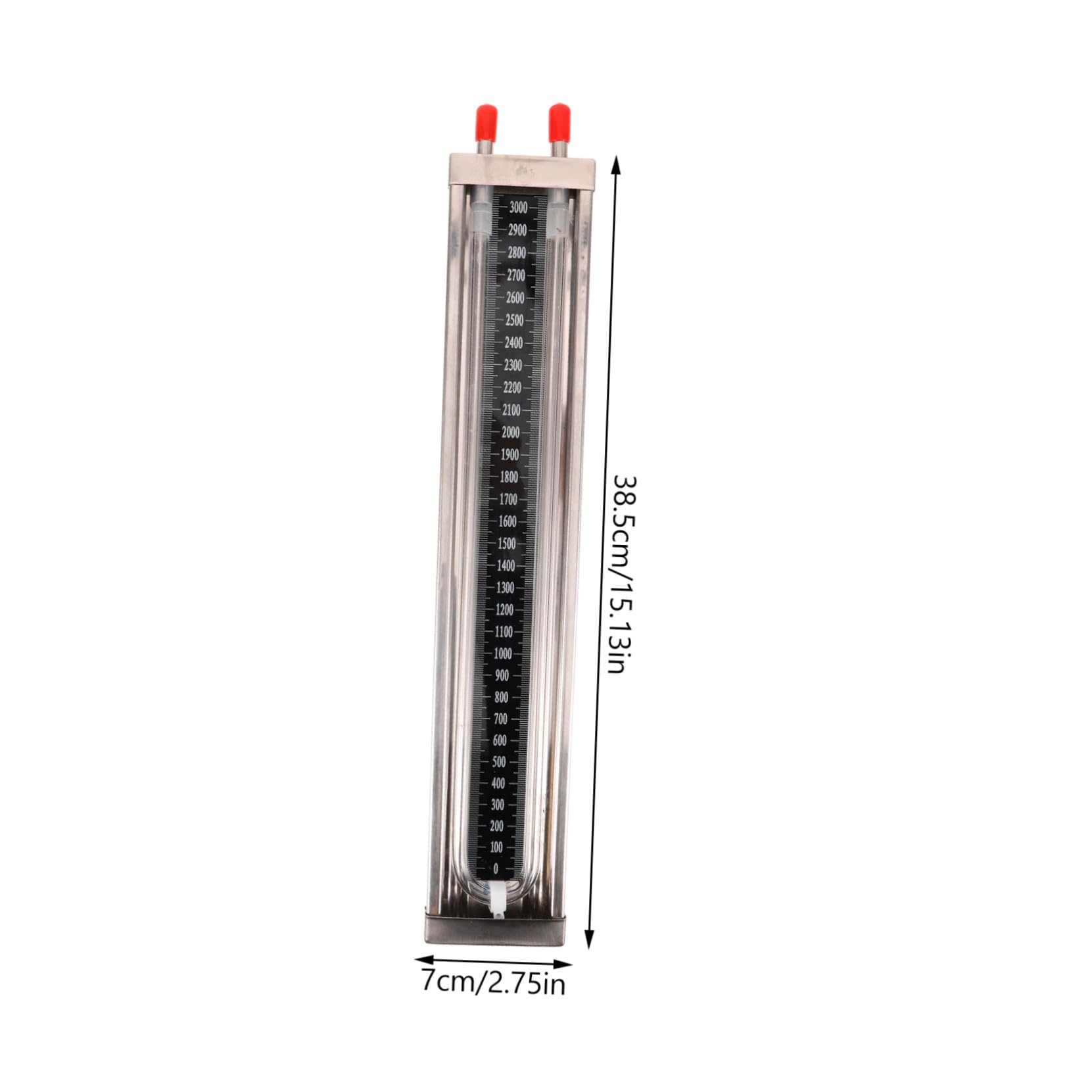 UKCOCO Manómetro de Tubo en U de Acero Inoxidable para Medición Diferencial de Presión en Líneas de Gas Natural 0-3000Pa Compacto para Uso Profesional y Doméstico