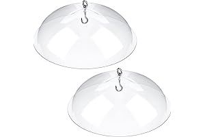 Squirrel Baffle Bird Feeder Rain Guard, 10'' Clear Round Dome for Hanging Feeders