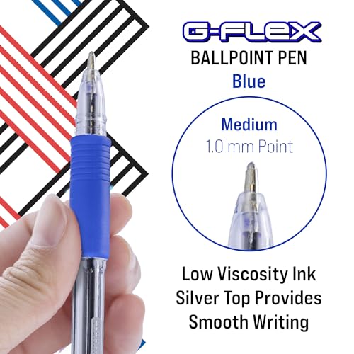 Bolígrafo BAZIC Oil Gel Azul 0.7 mm 4 unidades miniatura 2