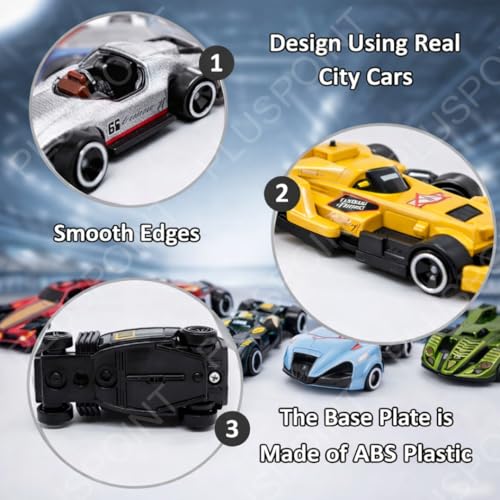 Image of PLUSPOINT Premium Die-Cast F1 Models Metal Car | Free Wheel Toy Vehicle for Kids | Realistic Design | Vibrant Paint | No Assembly | Collectible Mini Car Model | Pack of 6 | Multicolor