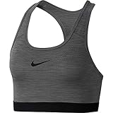 Nike Women's Swoosh Sports Bra (Smoke Gray Heather, Medium, m)