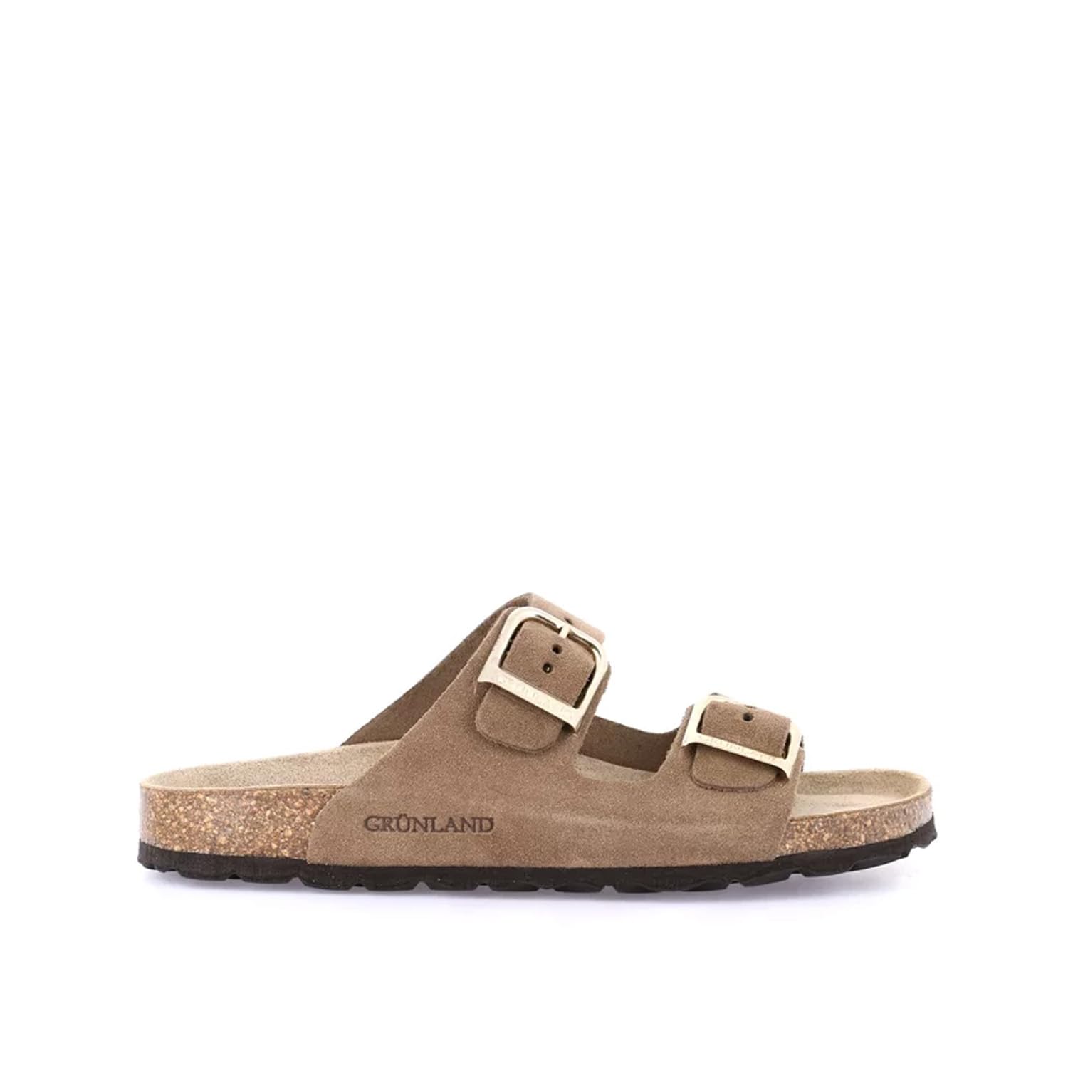 Grunland SARA CB2631 tortora ciabatte donna anatomiche pelle fibbie birk re-​soft 38