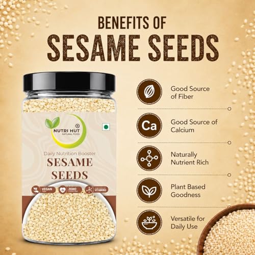Image of Nutri Hut Seeds Combo Pack of 4 - Flax, Sesame, Pumpkin & Sunflower Seeds | 200g Each | Raw & Natural | Rich in Omega-3, Protein & Fiber | Ideal for Snacking, Salads & Healthy Recipes (200g x 4)