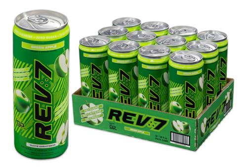 REV7 Energy Drink, Caffine Free, Zero Sugar, Powerd by goBHB,
