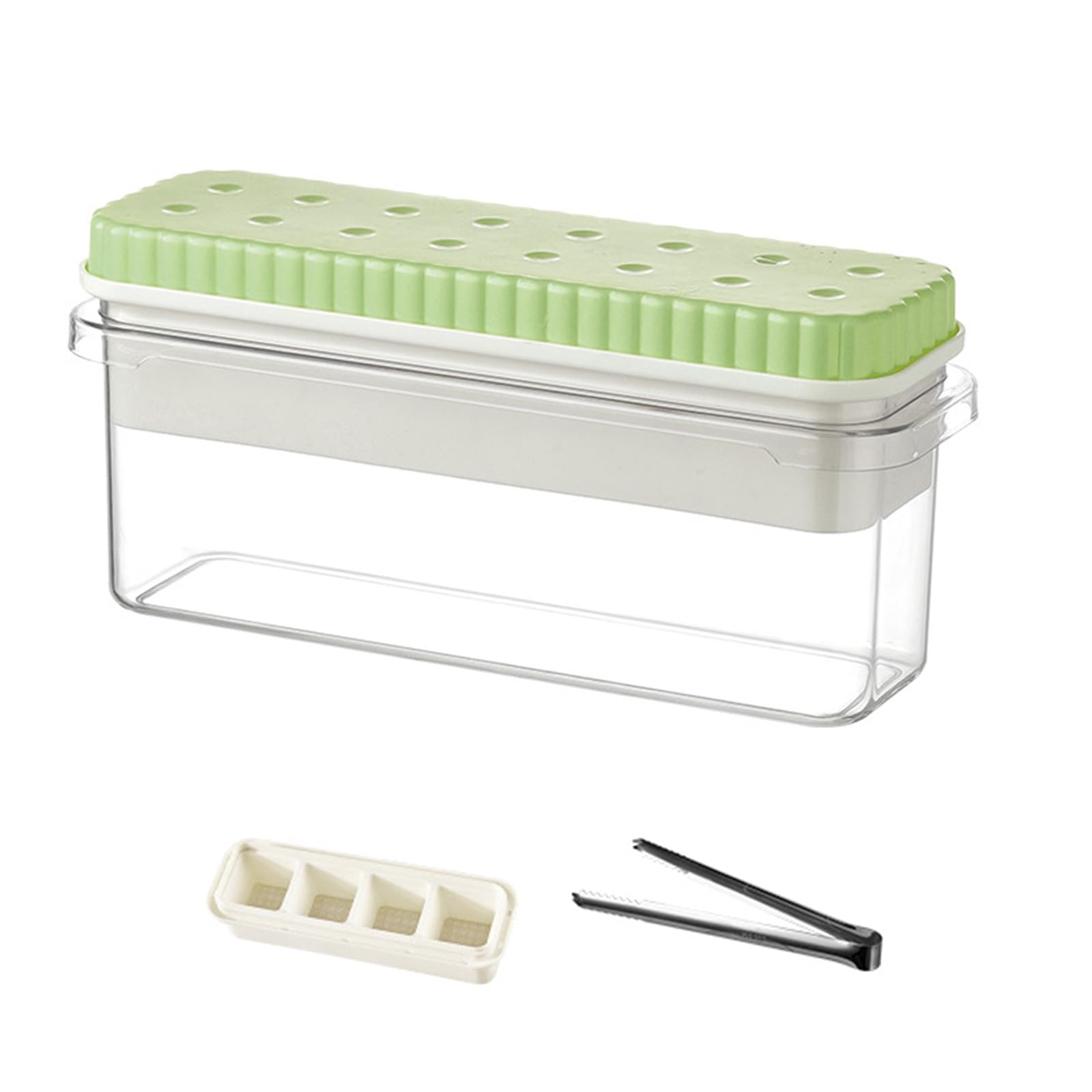 Tfaoys Green 4 Grids Ice Cubes Mold With Removable Lid Food Grade Silicone Round Ice Ball Maker Drink Accessories Kitchen Gadget Trays For Cocktails