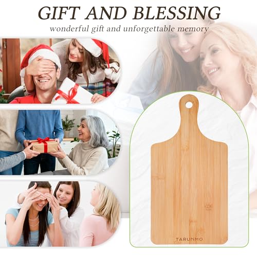 Set de 3 tablas de cortar de bambú con mango miniatura 6