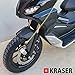 KRASER KR10S Alarm Disk Lock Approved SRA, Optional 120dB Alarm ON/Off, Double Locking ø10mm, High Security Anti-Picking Lock, Stainless Steel Anti Theft Wheel Brake Lock for Scooter Motorcycle