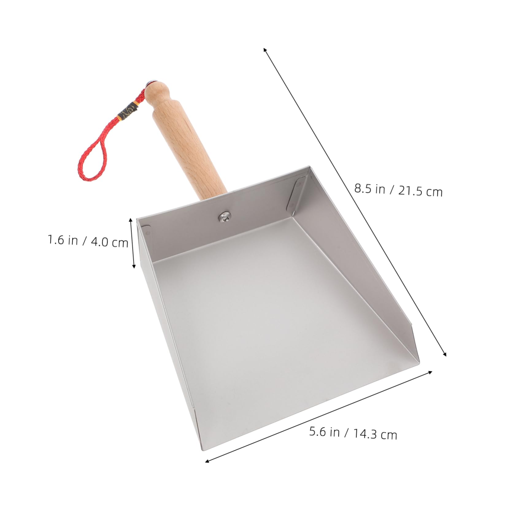 BUTIFULSIC Mini Heavy Duty Iron Dustpan with Handle Small Dust Pan for Kitchen Workshop Desk Keyboards Industrial Cleaning