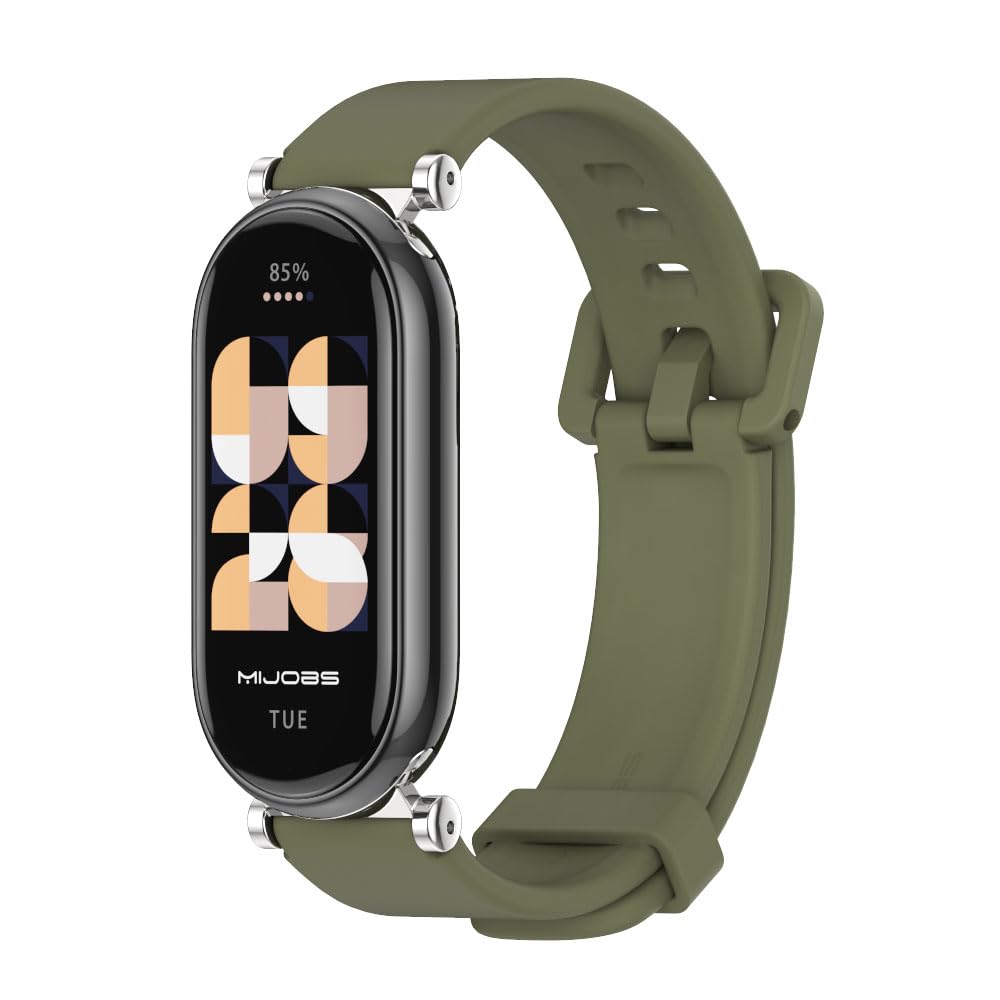MIJOBS Strap for Mi Band 9, Replacement Wristband for Xiaomi Mi Band 8 Silicone Sport Watchband for Xiaomi Smart Band 8/9