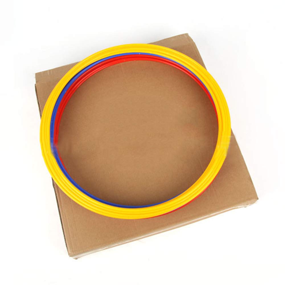 Jenngaoo Anelli da Allenamento per Calcio, 6 Pezzi Multicolor Sport Training Speed ​​Ring Football per velocità di Controllo Agility Training Skills - 16 Pollici di Diametro