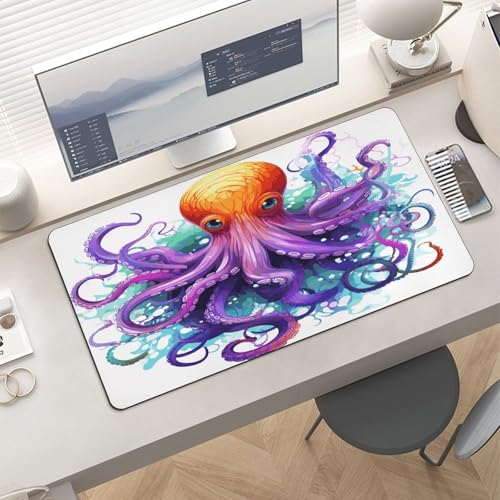 Colorful Octopus Pad Mouse Grande Antideslizante miniatura 6