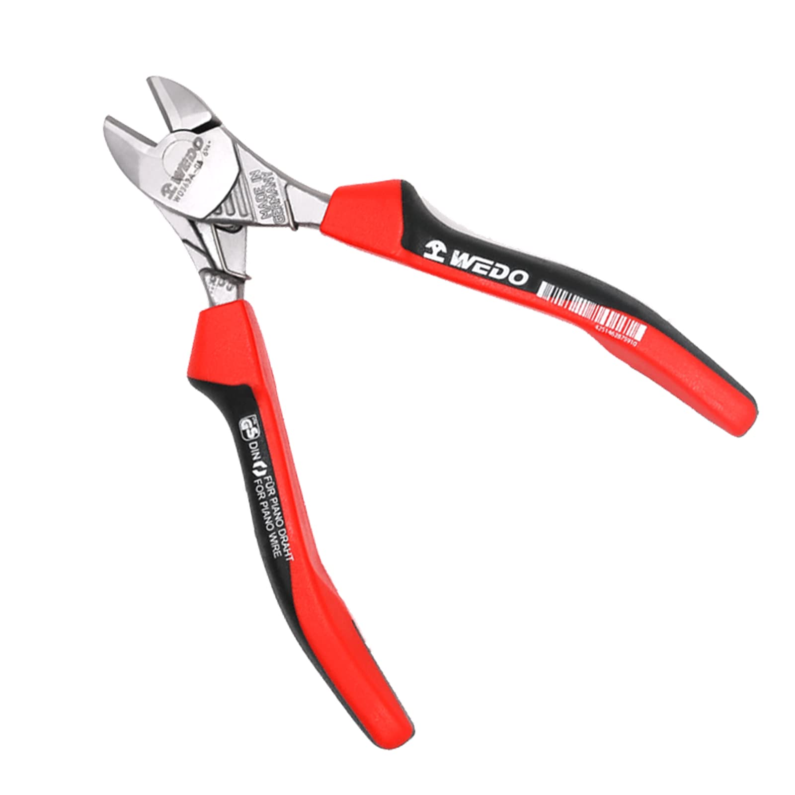 WEDO Alicates de corte diagonal,alicates de corte lateral,tratados térmicamente,duraderos,dureza fuerte y ahorro de mano de obra con mango antideslizante,acero de calidad industrial. 160mm