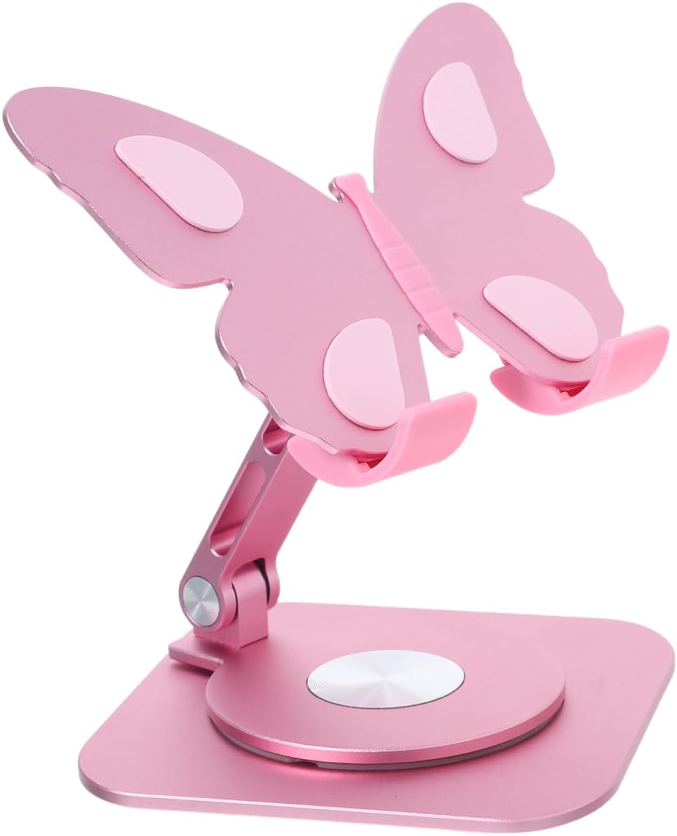 DOITOOL Foldable Phone Stand for Desk Adjustable Height Angle Portable Rotating Holder for Ergonomic Viewing Compact Lightweight Design Compatible with All Cell Phones
