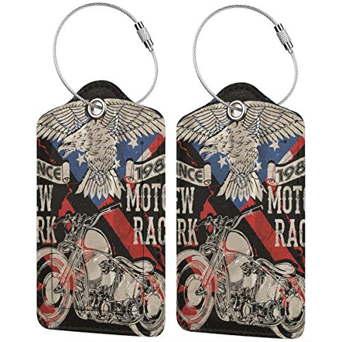 Vintage Moto Moto Personnalisé Cuir De Luxe Valises Étiquette De Voyage Accessoires De Bagages Cover