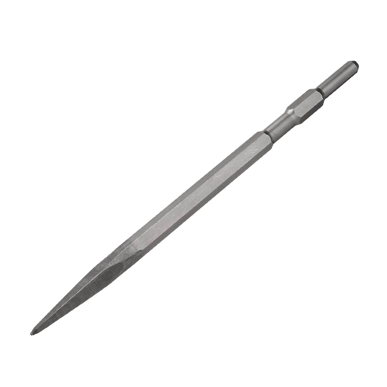sourcing map Hex Shank Floor Scraper Chisel 380mm x 17mm Steel Jack Hammer Chisel Bit for Electric Demolition Gardening Landscaping Digging Cutting