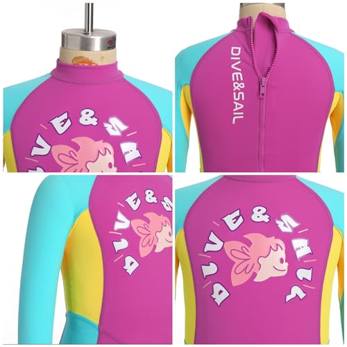 OBEEIIOBEEII Kids Full Body Swimsuit Boys Girls Long Sleeve Rash Guard Swimwear One Piece Bathing Suit Surfing Suit2