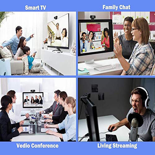 1080p webcam met microfoon, Full HD 1080p / 30fps videogesprekken, heldere stereo-audio, voor desktop-pc, MAC, laptop… - Image 6