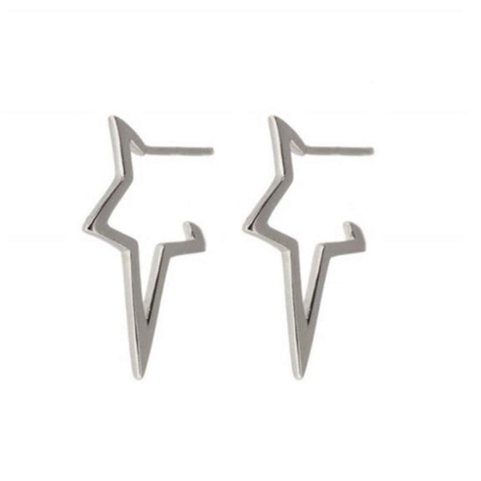 QHQQXN 2 Pezzi Orecchini a Forma di Stella Punk Orecchini a Bottone Orecchini in Argento Sterling 925 per Le Donne Gioielli di Tutti i Giorni Regalo per Feste Oorbellen yc629 (Colore della Gemma : 2)