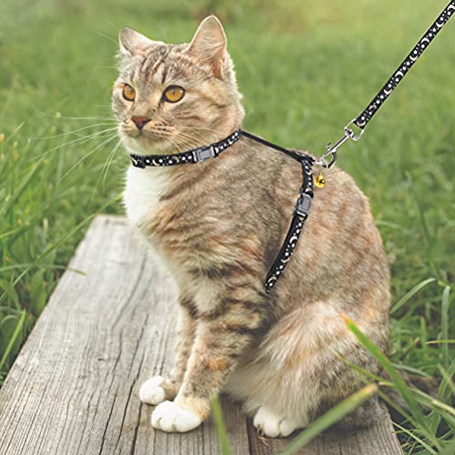 PAWCHIE Adjustable Cat Harness with Leash Set H-Shape Choke Free Cat Harness Escape-Proof Vest Harness with Stars and… - Image 7