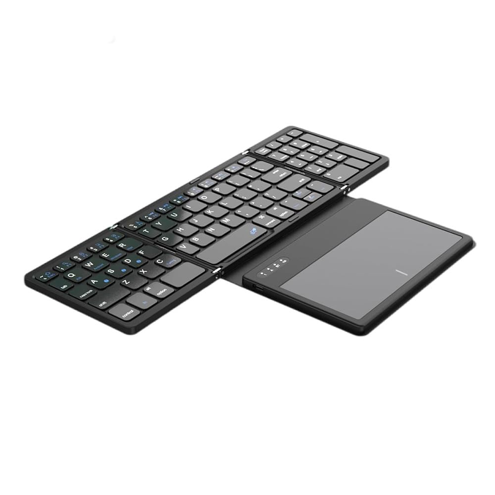 Generic Składana klawiatura Bluetooth z panelem dotykowym, bezprzewodowa składana klawiatura do systemu Android, Windows, iOS, Mac OS