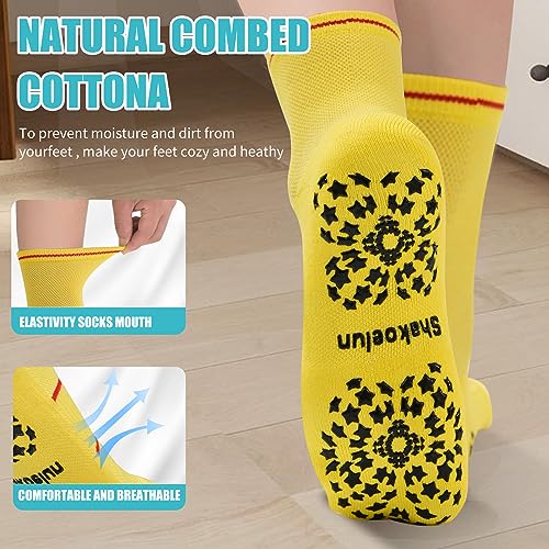 Image of Non Slip Pilates Socks with Grips for Yoga, Barre, Grippy, Hospital, Ballet for Women with Arch Support.